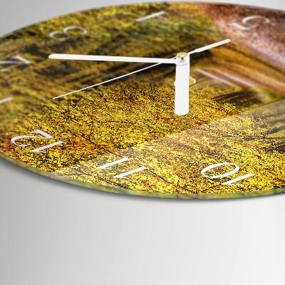 Glas wanduhr Waldweg
