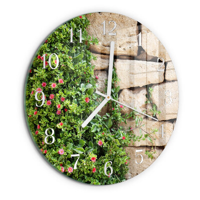 Glas wanduhr Natursteine