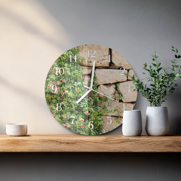 Glas wanduhr Natursteine