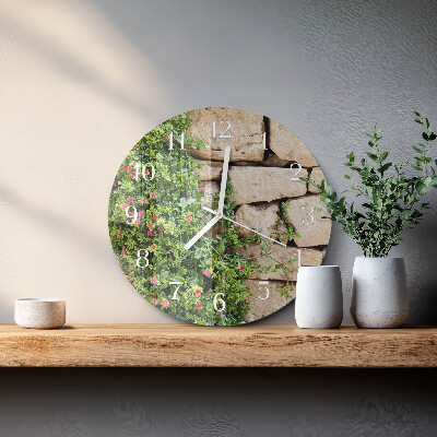 Glas wanduhr Natursteine