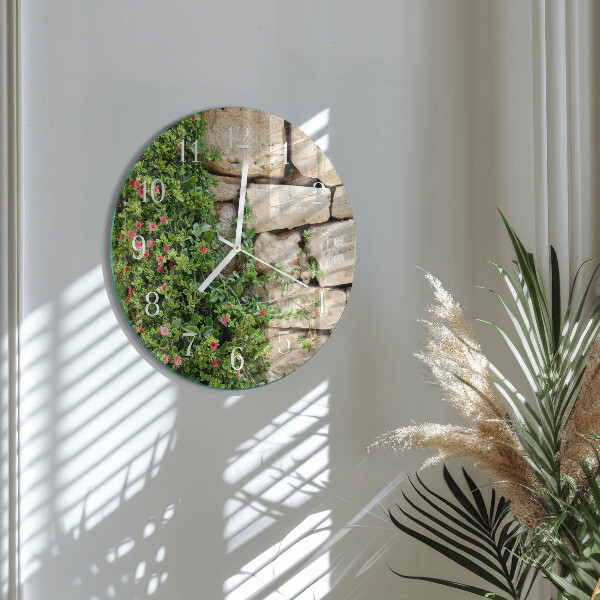 Glas wanduhr Natursteine