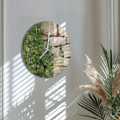 Glas wanduhr Natursteine