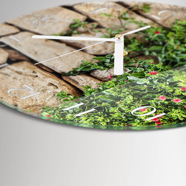 Glas wanduhr Natursteine