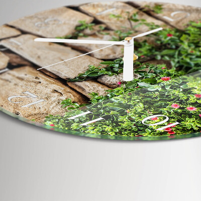Glas wanduhr Natursteine