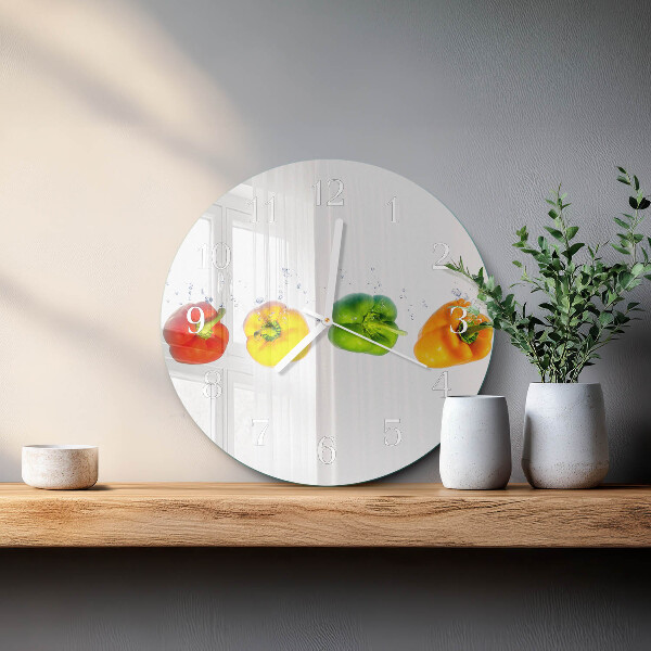 Glas wanduhr Pfeffer