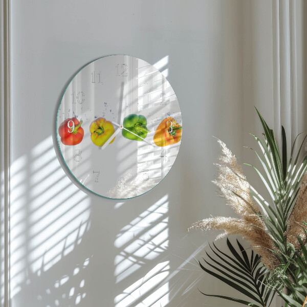 Glas wanduhr Pfeffer
