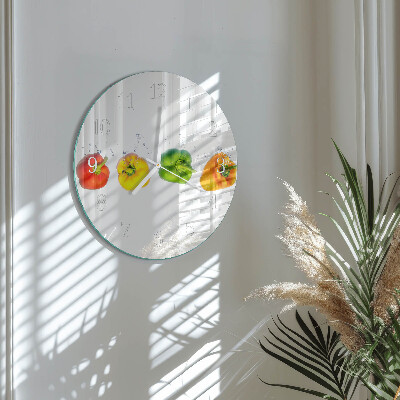 Glas wanduhr Pfeffer