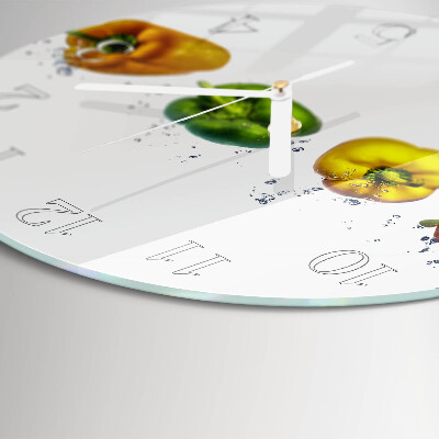 Glas wanduhr Pfeffer