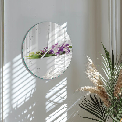 Glas wanduhr Blumen
