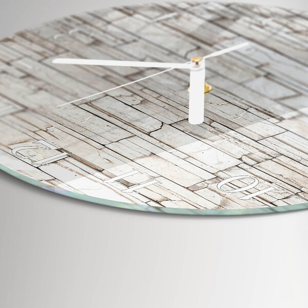 Glas wanduhr Klinker