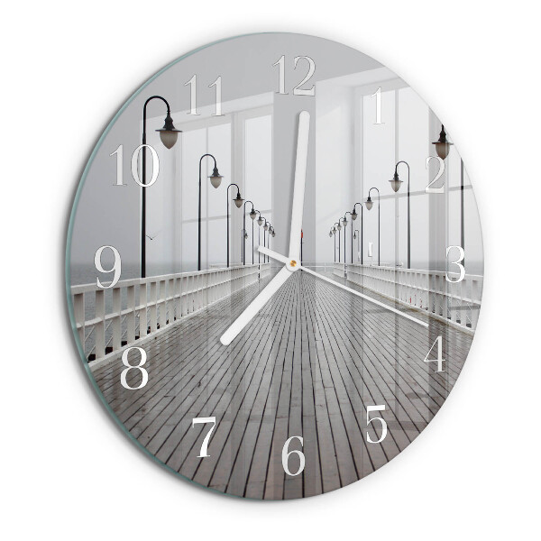 Glas wanduhr Pier