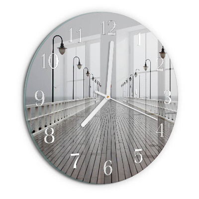 Glas wanduhr Pier