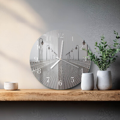 Glas wanduhr Pier