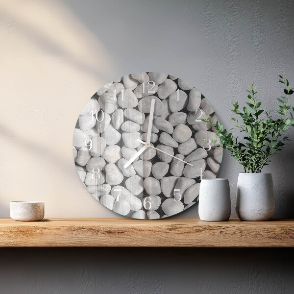 Glas wanduhr Steine