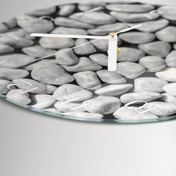 Glas wanduhr Steine