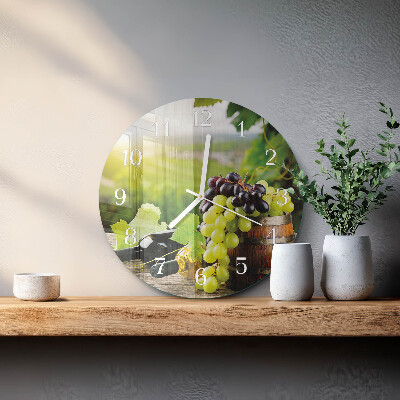Glas wanduhr Traubenwein