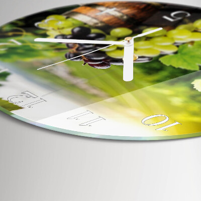 Glas wanduhr Traubenwein