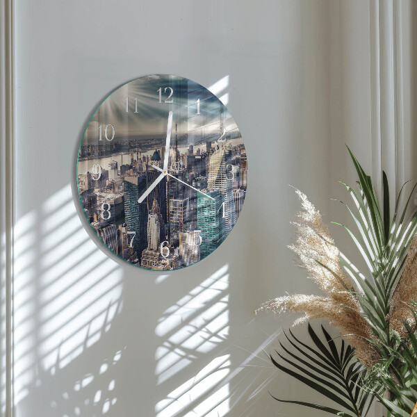 Glas wanduhr Stadt