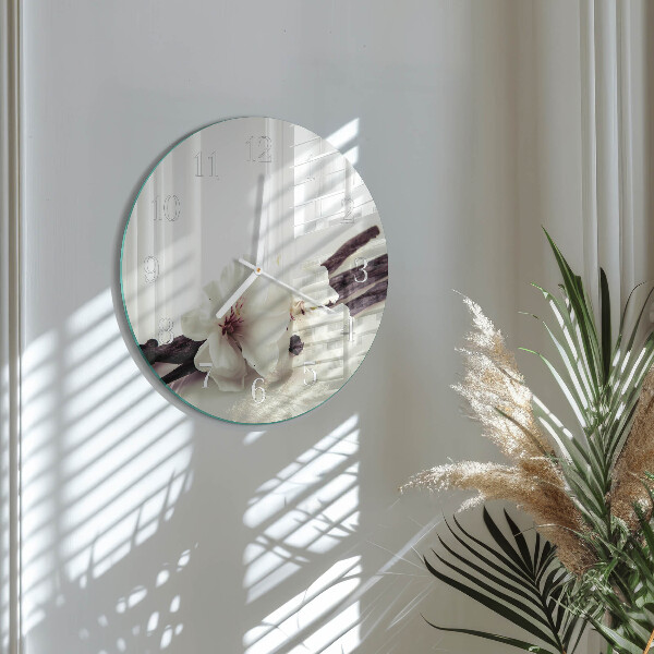 Glas wanduhr Vanille