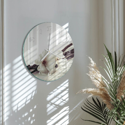 Glas wanduhr Vanille
