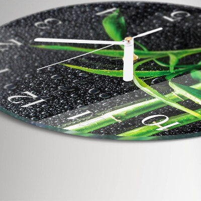 Glas wanduhr Bamboo Spa