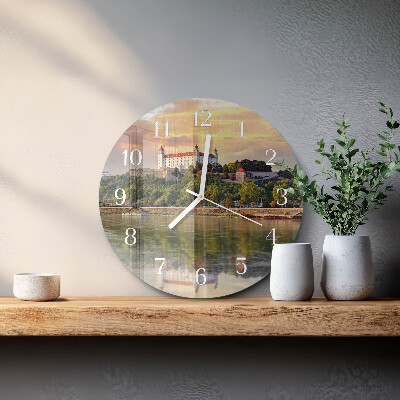 Glas wanduhr Flussburg