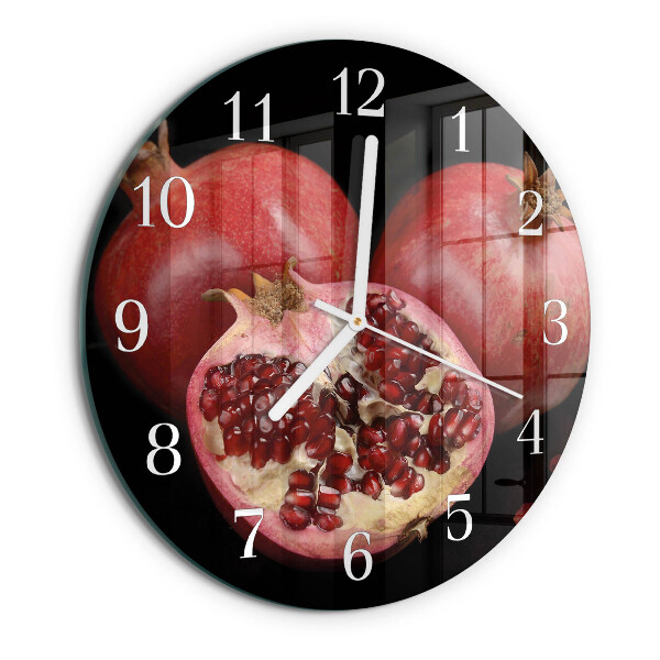 Glas wanduhr Granate