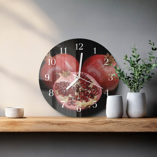 Glas wanduhr Granate