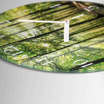 Glas wanduhr Waldnatur