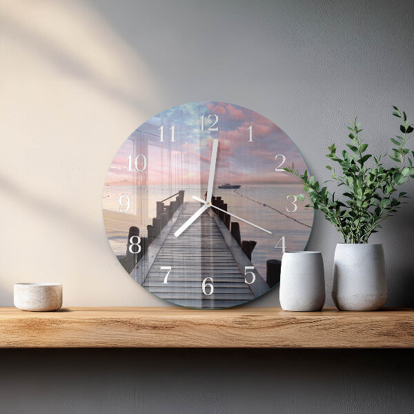 Glas wanduhr Brücke