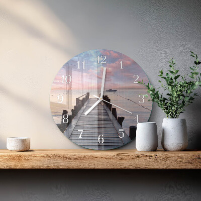 Glas wanduhr Brücke