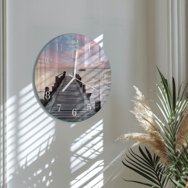 Glas wanduhr Brücke