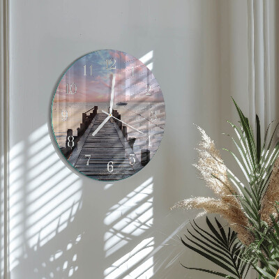 Glas wanduhr Brücke