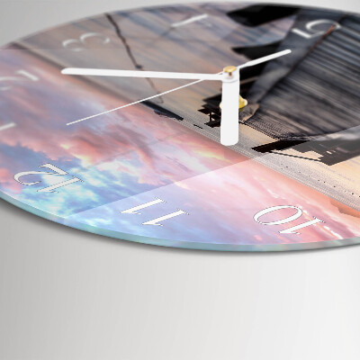 Glas wanduhr Brücke