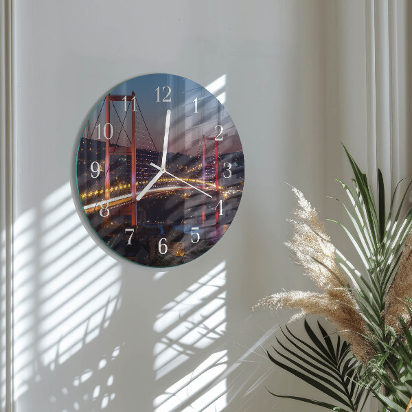 Glas wanduhr Brücke