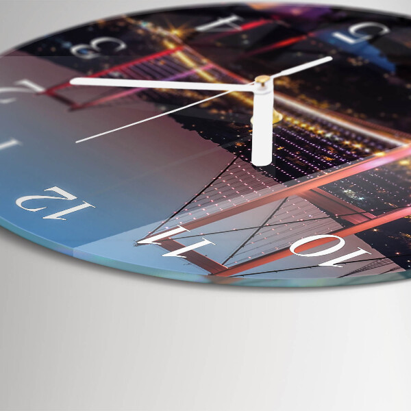 Glas wanduhr Brücke