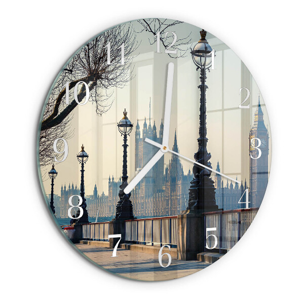 Glas wanduhr Laternen