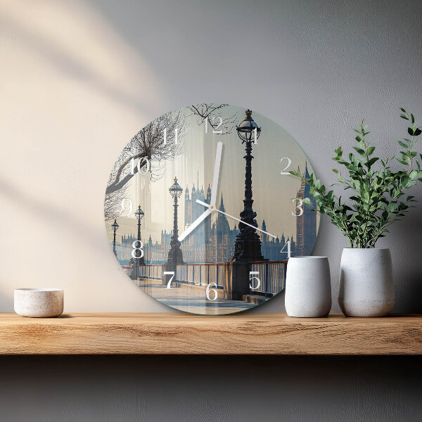 Glas wanduhr Laternen