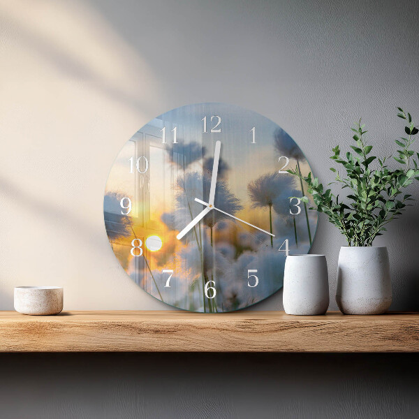 Glas wanduhr Baumwolle