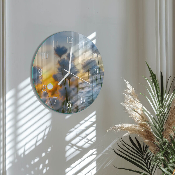 Glas wanduhr Baumwolle