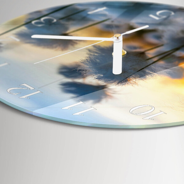 Glas wanduhr Baumwolle