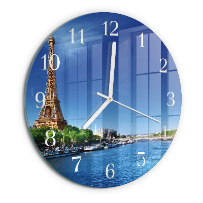 Glas wanduhr Der Himmel von Paris