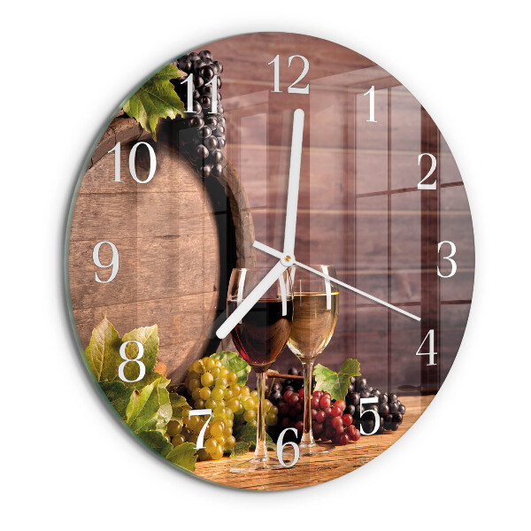 Glas wanduhr Trauben