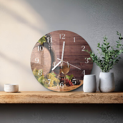 Glas wanduhr Trauben