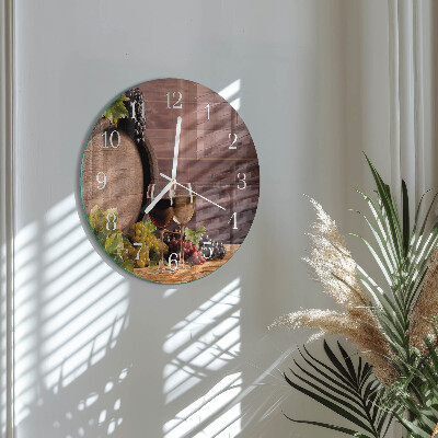 Glas wanduhr Trauben