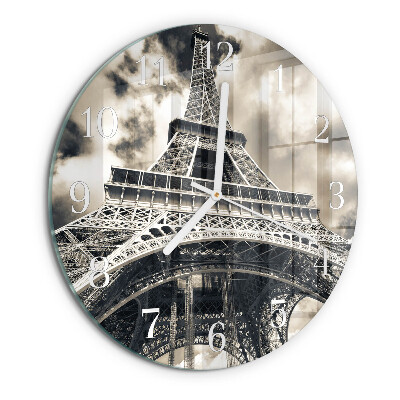 Glas wanduhr Eiffelturm