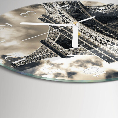 Glas wanduhr Eiffelturm