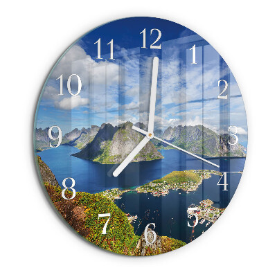 Glas wanduhr Gebirge