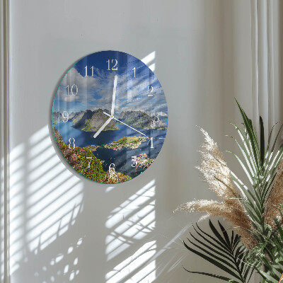 Glas wanduhr Gebirge