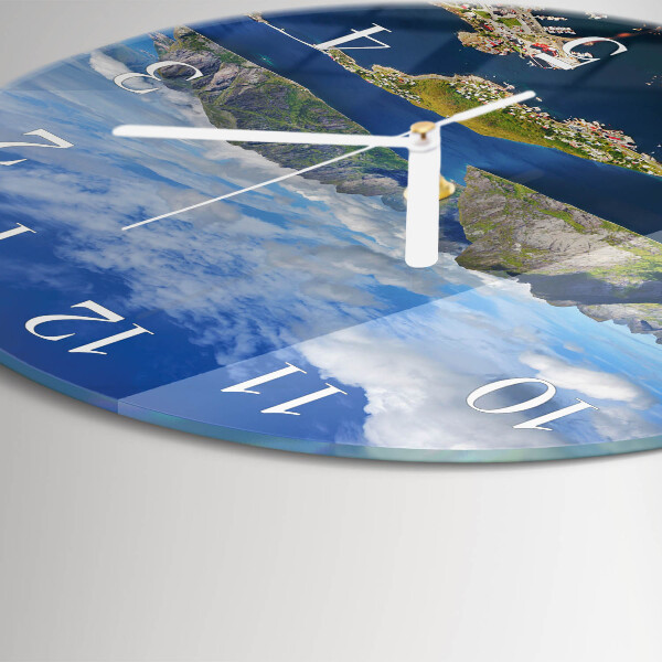 Glas wanduhr Gebirge